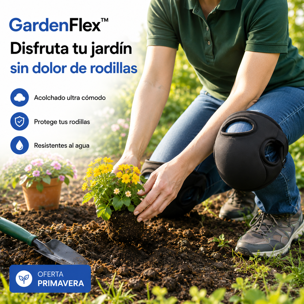 GardenFlex™ Disfruta tu jardín sin dolor de rodillas